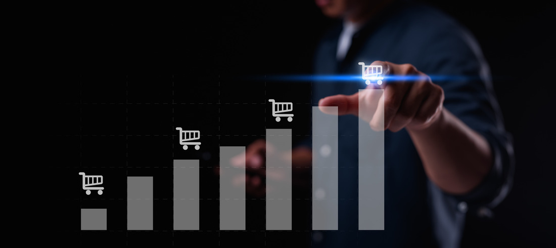 How to Boost Ecommerce Sales Return on Investment ROI Businessman analyzing ecommerce sales growth on digital interface, indicating business success with ecommerce platform ROI