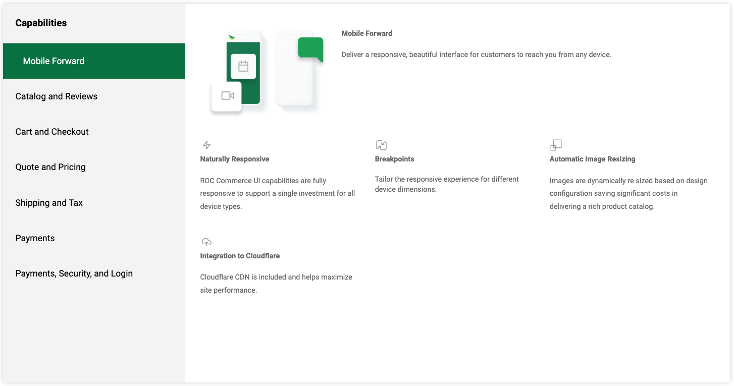 ROC Commerce Capabilities