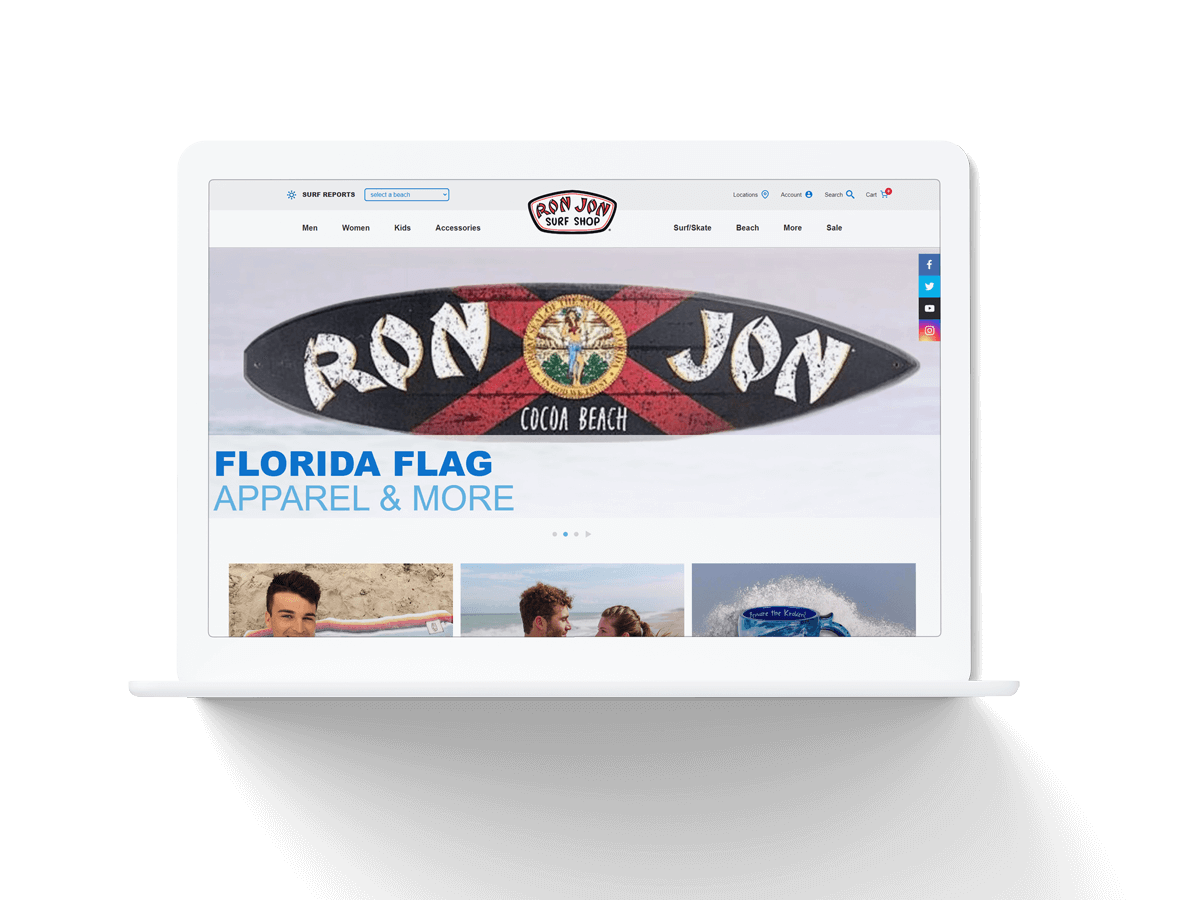 Ron Jon Surf Shop website design