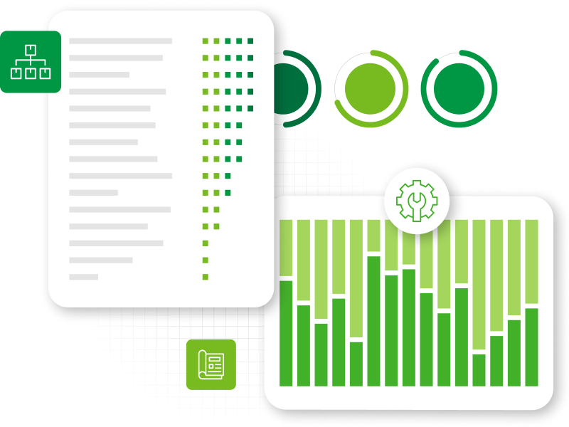 Illustration of digital factory ecommerce supporting centralized management, data, and scalable multi-site operations