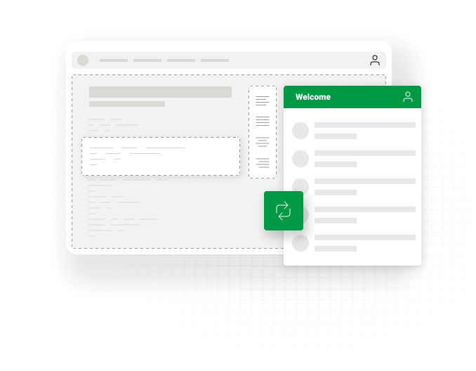 Self-service portal interface for customer interaction, indicating business success with ecommerce platform for manufacturers